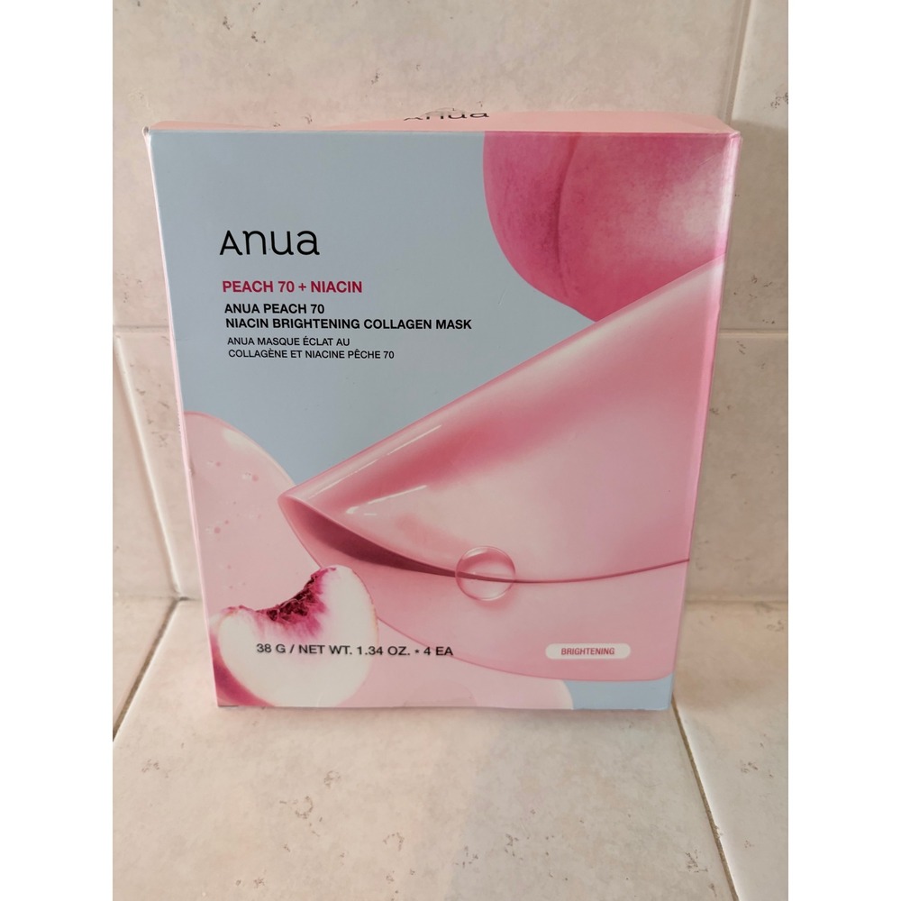 Anua Peach 70 Niacin Brightening Collagen Mask 4 Pack K-Beauty Sheet Masks
